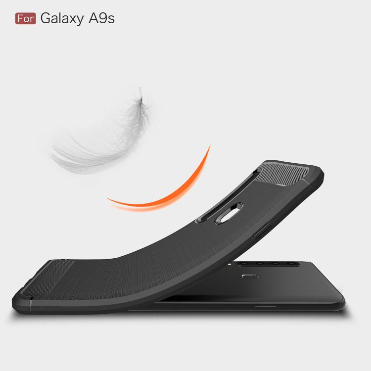 Brushed Texture Carbon Fiber Soft TPU Case for Galaxy A9 (2018) / A9s