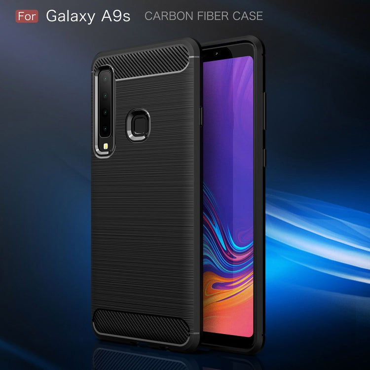 Brushed Texture Carbon Fiber Soft TPU Case for Galaxy A9 (2018) / A9s