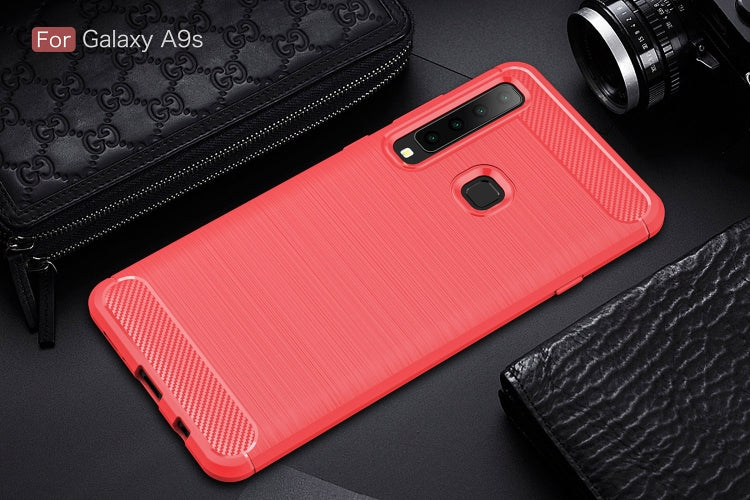 Brushed Texture Carbon Fiber Soft TPU Case for Galaxy A9 (2018) / A9s