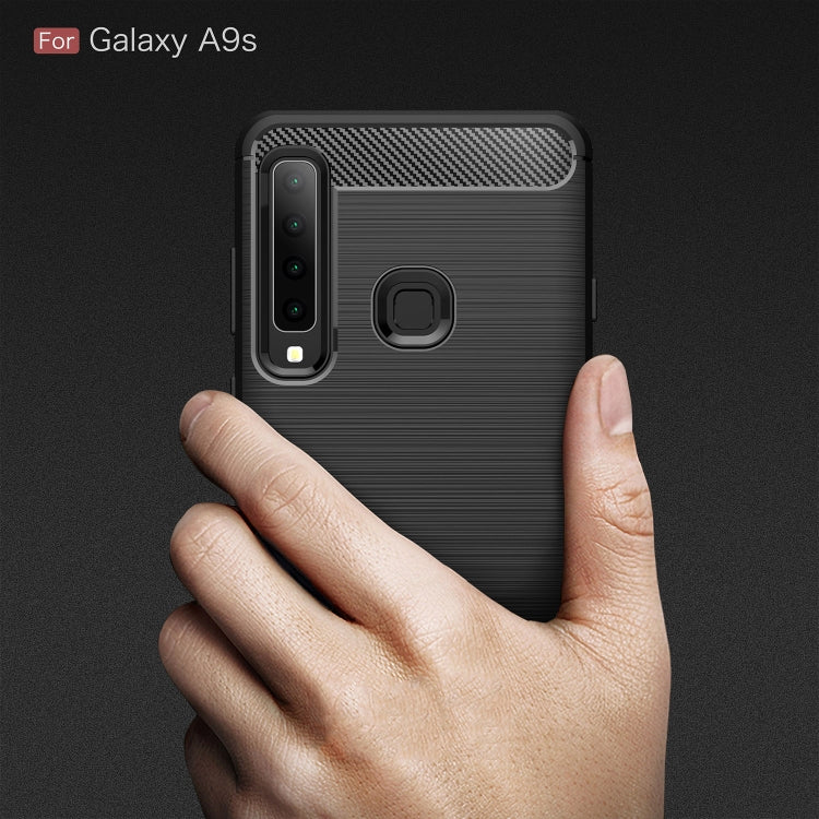 Brushed Texture Carbon Fiber Soft TPU Case for Galaxy A9 (2018) / A9s