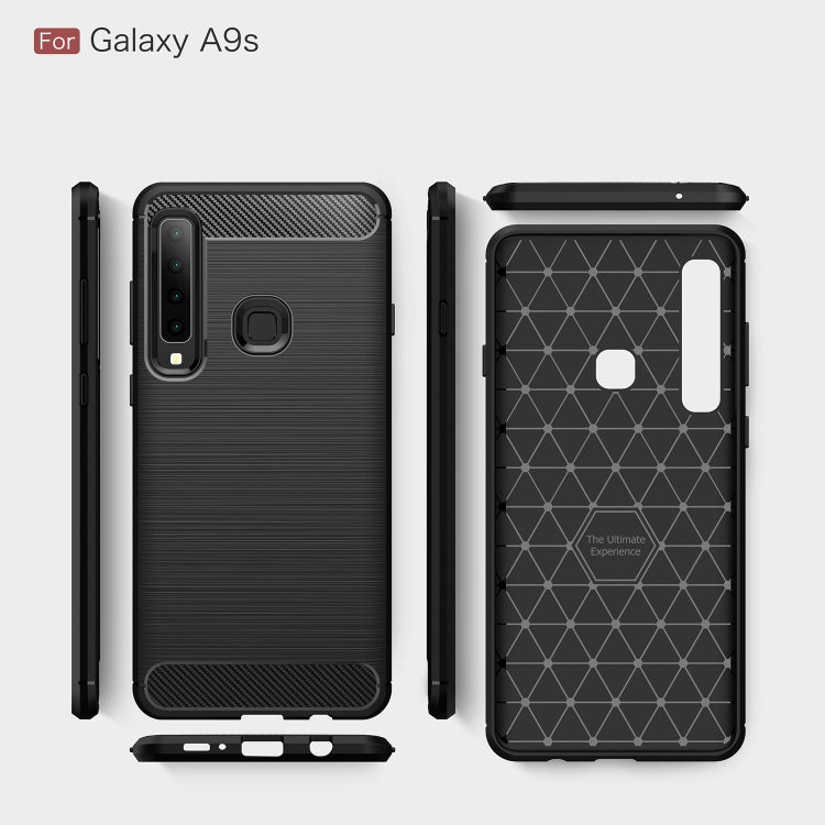 Brushed Texture Carbon Fiber Soft TPU Case for Galaxy A9 (2018) / A9s