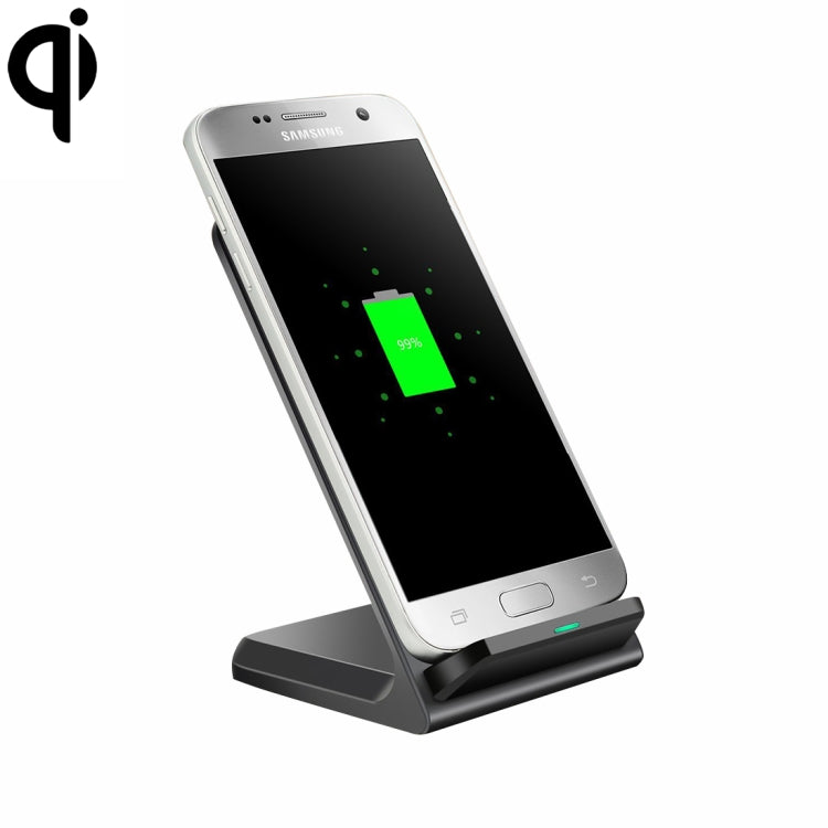 Q740 Output 5V 2A Qi Standard Vertical Fast Wireless Charger, Used in Support QI Sandard Phones, For iPhone, Galaxy, Huawei, Xiaomi, LG, HTC and Other Smart Phones