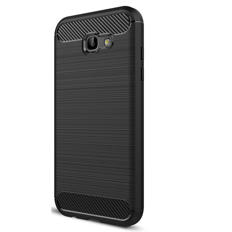 For Smasung Galaxy A7 (2017) Brushed Carbon Fiber Texture Shockproof TPU Protective Case