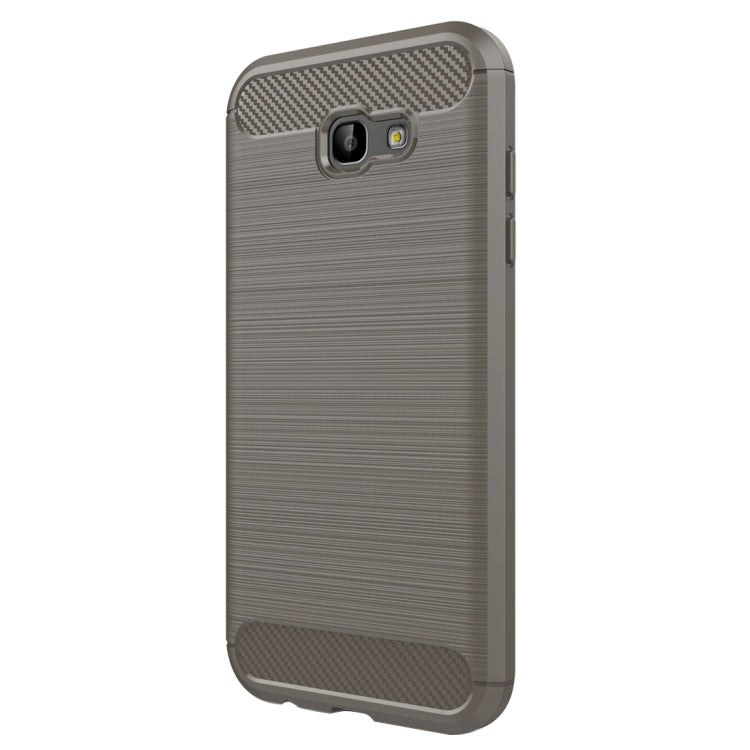 For Smasung Galaxy A7 (2017) Brushed Carbon Fiber Texture Shockproof TPU Protective Case
