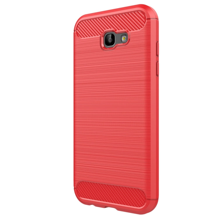 For Smasung Galaxy A7 (2017) Brushed Carbon Fiber Texture Shockproof TPU Protective Case