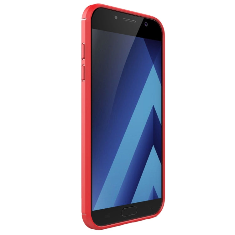 For Smasung Galaxy A7 (2017) Brushed Carbon Fiber Texture Shockproof TPU Protective Case