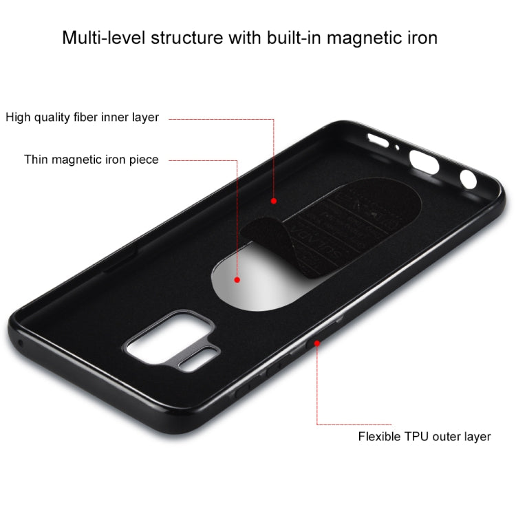 SULADA Car Series Magnetic Suction TPU Case for Galaxy S9 (Red)