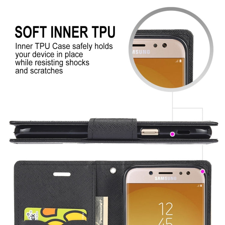 GOOSPERY FANCY DIARY Horizontal Flip PU Leather Case for Galaxy J5 (2017) (EU Version), with Card Slots & Holder