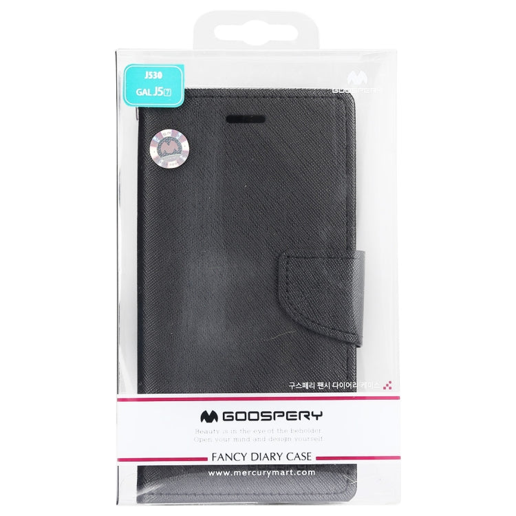 GOOSPERY FANCY DIARY Horizontal Flip PU Leather Case for Galaxy J5 (2017) (EU Version), with Card Slots & Holder