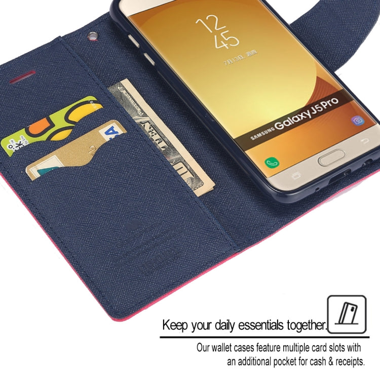 GOOSPERY FANCY DIARY Horizontal Flip PU Leather Case for Galaxy J5 (2017) (EU Version), with Card Slots & Holder
