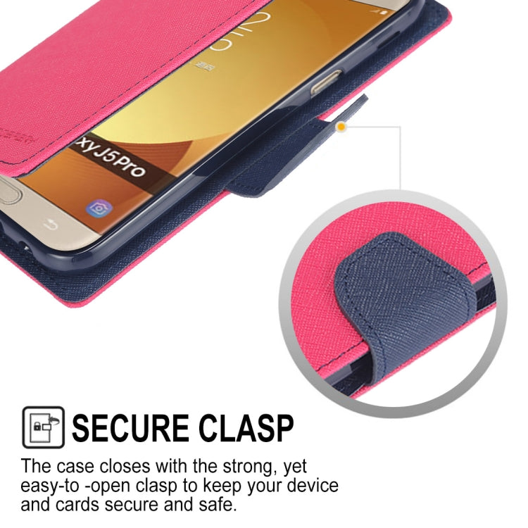 GOOSPERY FANCY DIARY Horizontal Flip PU Leather Case for Galaxy J5 (2017) (EU Version), with Card Slots & Holder