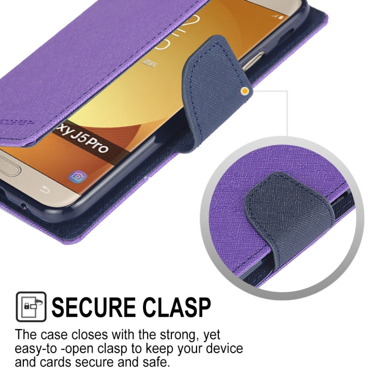 GOOSPERY FANCY DIARY Horizontal Flip PU Leather Case for Galaxy J5 (2017) (EU Version), with Card Slots & Holder