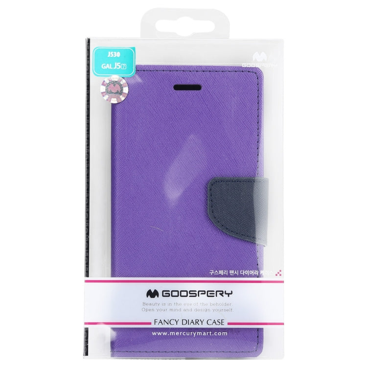 GOOSPERY FANCY DIARY Horizontal Flip PU Leather Case for Galaxy J5 (2017) (EU Version), with Card Slots & Holder