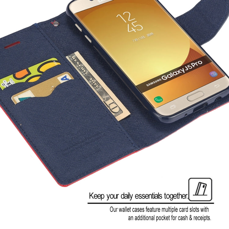 GOOSPERY FANCY DIARY Horizontal Flip PU Leather Case for Galaxy J5 (2017) (EU Version), with Card Slots & Holder