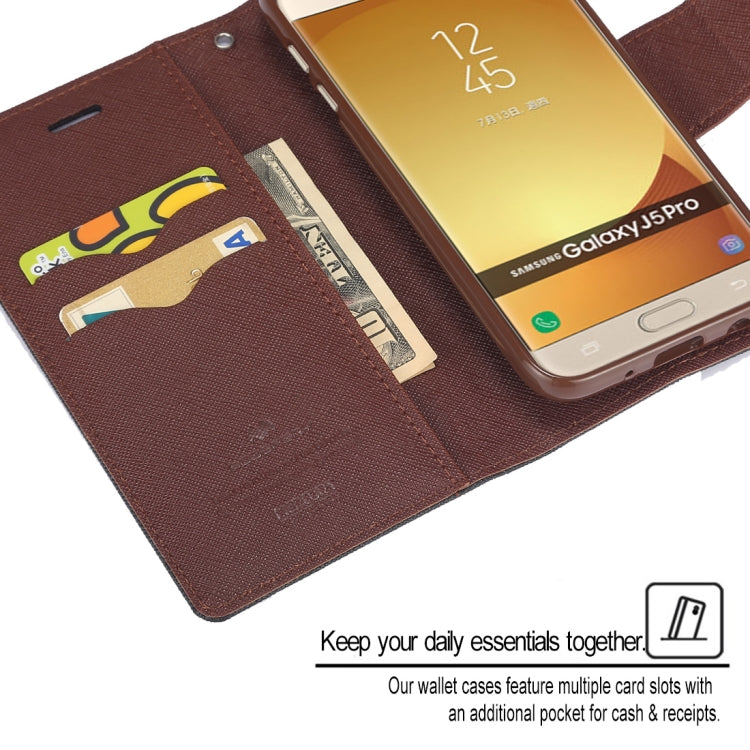 GOOSPERY FANCY DIARY Horizontal Flip PU Leather Case for Galaxy J5 (2017) (EU Version), with Card Slots & Holder