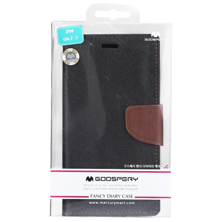 GOOSPERY FANCY DIARY Horizontal Flip PU Leather Case for Galaxy J5 (2017) (EU Version), with Card Slots & Holder