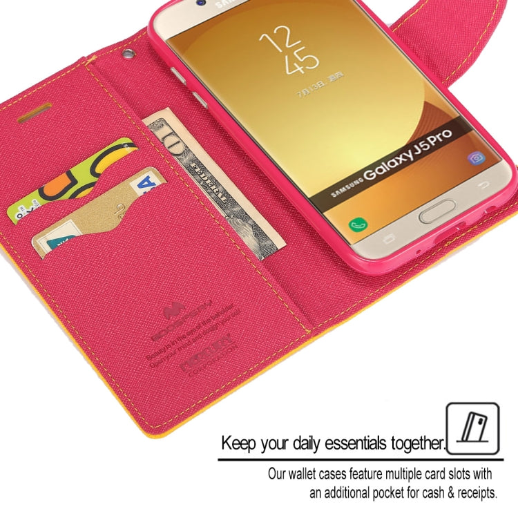 GOOSPERY FANCY DIARY Horizontal Flip PU Leather Case for Galaxy J5 (2017) (EU Version), with Card Slots & Holder
