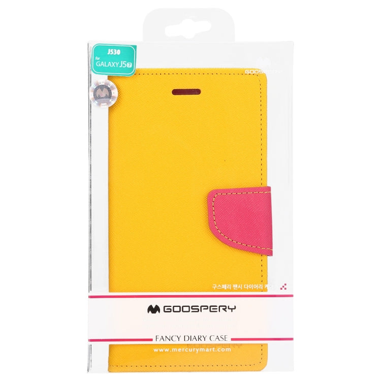 GOOSPERY FANCY DIARY Horizontal Flip PU Leather Case for Galaxy J5 (2017) (EU Version), with Card Slots & Holder
