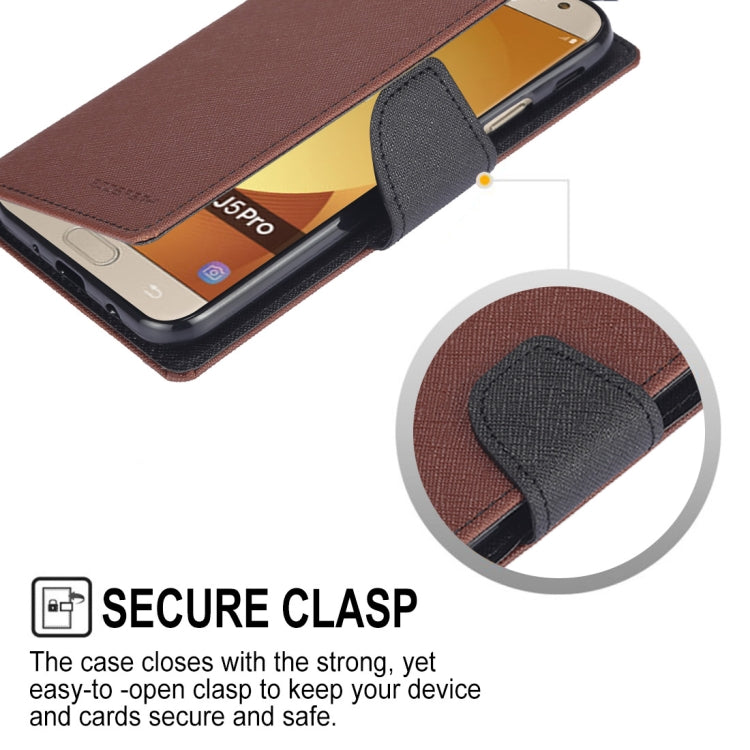 GOOSPERY FANCY DIARY Horizontal Flip PU Leather Case for Galaxy J5 (2017) (EU Version), with Card Slots & Holder