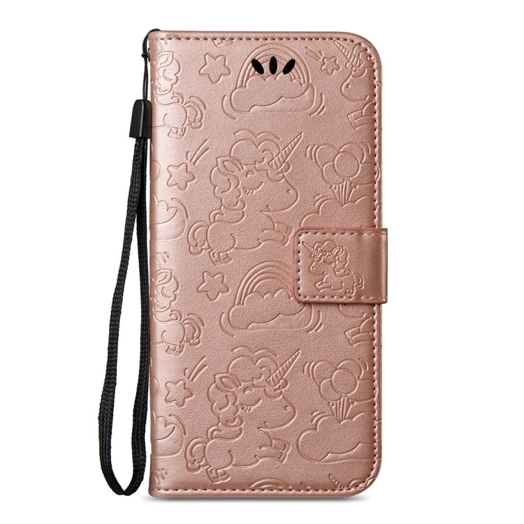 For Galaxy A8+ (2018) Pressed Horse Cloud Print Horizontal Flip Leather Case with Holder & Card Slots & Wallet & Lanyard