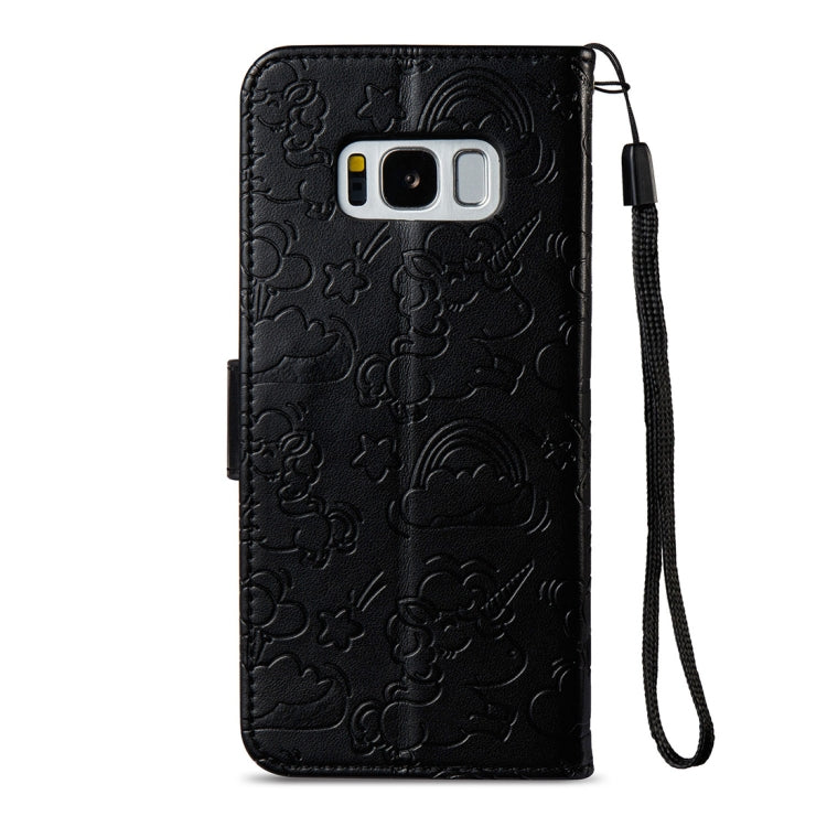 For Galaxy S8 + / G955 Pressed Horse Cloud Print Horizontal Flip Leather Case with Holder & Card Slots & Wallet & Lanyard