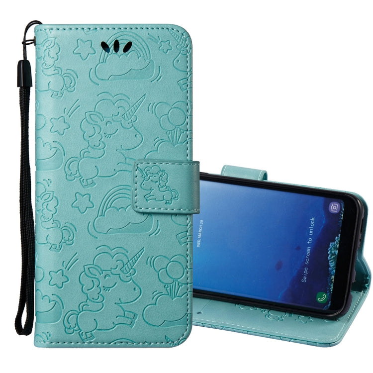 For Galaxy S8 + / G955 Pressed Horse Cloud Print Horizontal Flip Leather Case with Holder & Card Slots & Wallet & Lanyard