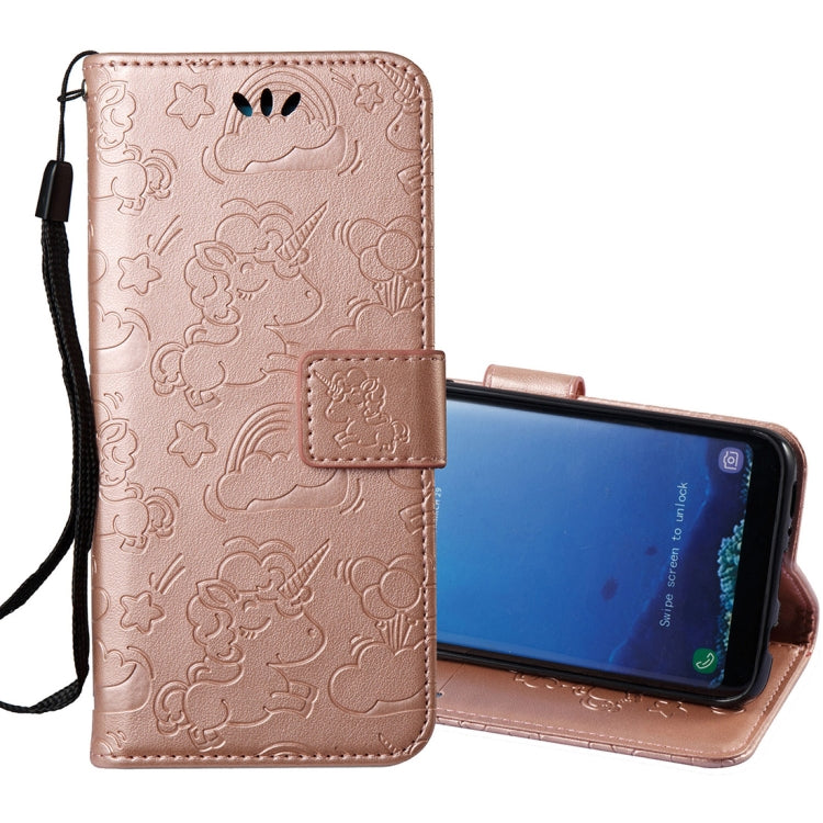 For Galaxy S8 + / G955 Pressed Horse Cloud Print Horizontal Flip Leather Case with Holder & Card Slots & Wallet & Lanyard