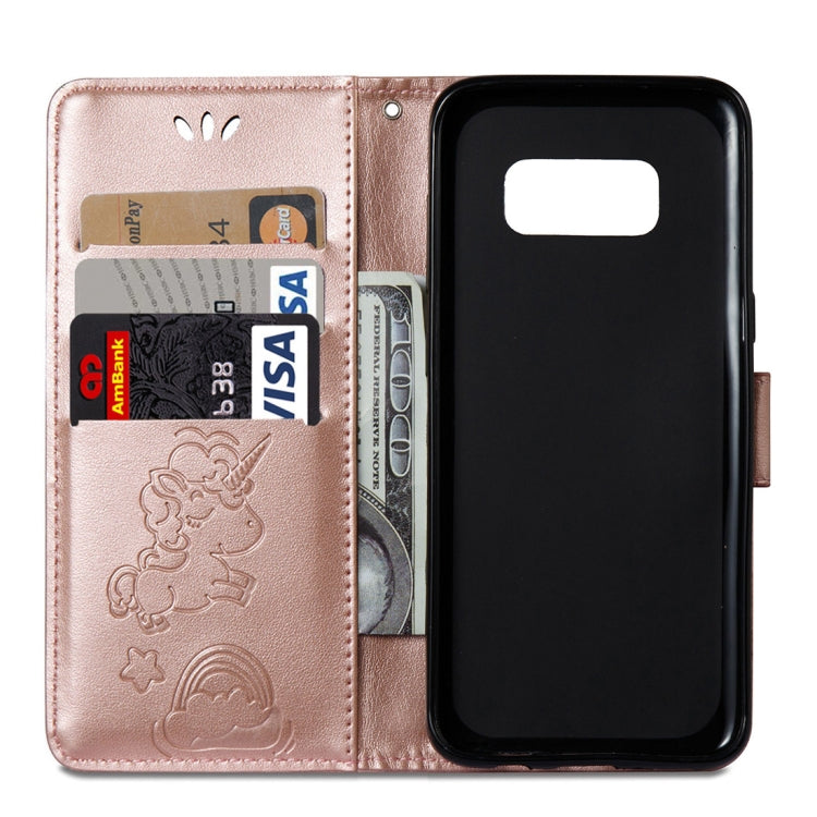 For Galaxy S8 + / G955 Pressed Horse Cloud Print Horizontal Flip Leather Case with Holder & Card Slots & Wallet & Lanyard