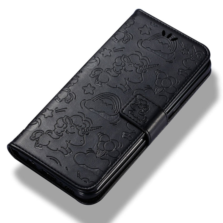 For Galaxy Note 8 Pressed Horse Cloud Print Horizontal Flip Leather Case with Holder & Card Slots & Wallet & Lanyard