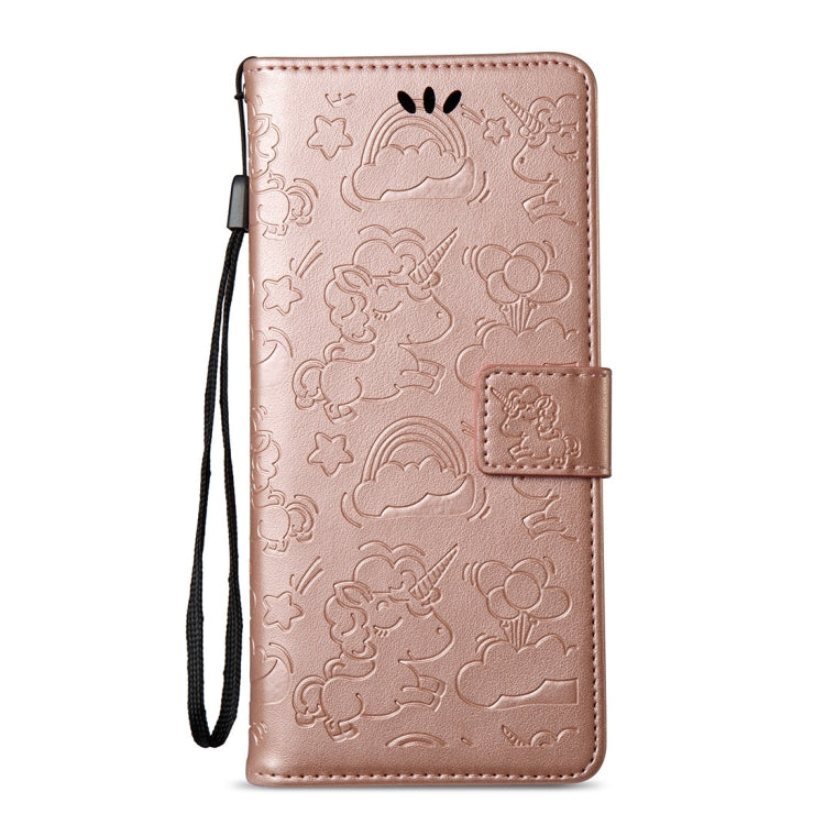 For Galaxy Note 8 Pressed Horse Cloud Print Horizontal Flip Leather Case with Holder & Card Slots & Wallet & Lanyard