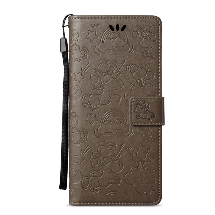 For Galaxy Note 8 Pressed Horse Cloud Print Horizontal Flip Leather Case with Holder & Card Slots & Wallet & Lanyard