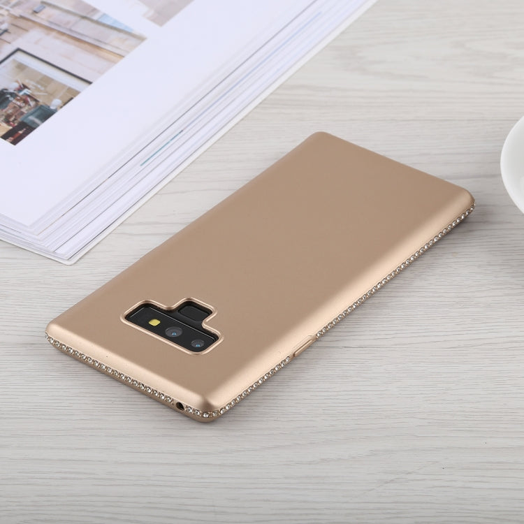Crystal Decor Sides Smooth Surface Soft TPU Protective Back Case for Galaxy Note9