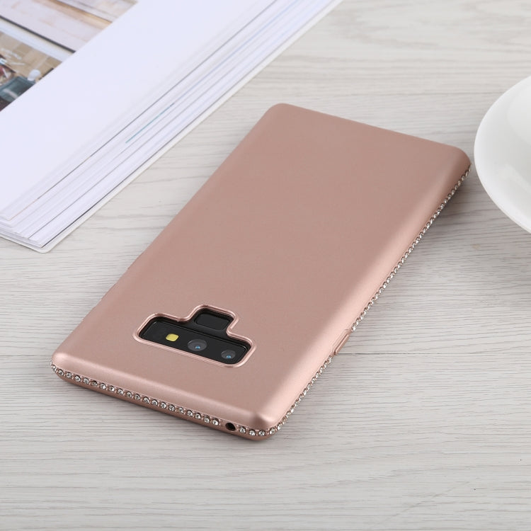 Crystal Decor Sides Smooth Surface Soft TPU Protective Back Case for Galaxy Note9