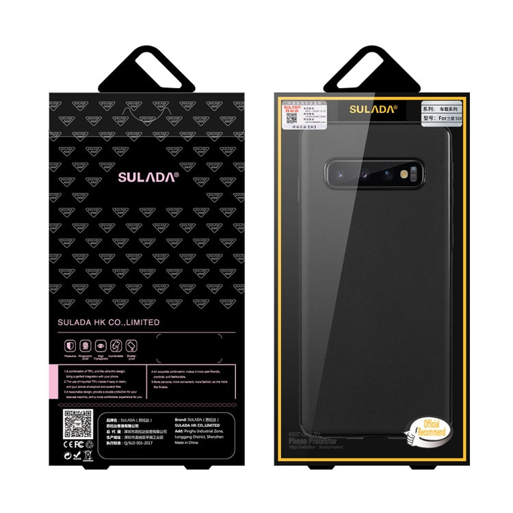 SULADA Car Series Magnetic Suction TPU Case for Galaxy S10+ (Black)
