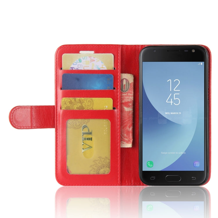 PU + TPU Crazy Horse Texture Horizontal Flip Leather Case for Galaxy J2 Pro (2018), with Wallet & Holder & Card Slots