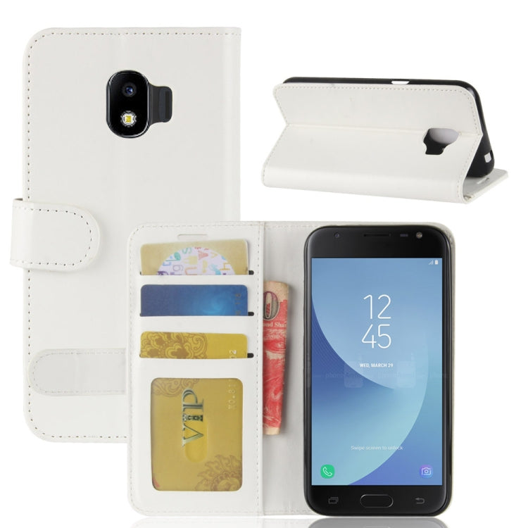 PU + TPU Crazy Horse Texture Horizontal Flip Leather Case for Galaxy J2 Pro (2018), with Wallet & Holder & Card Slots