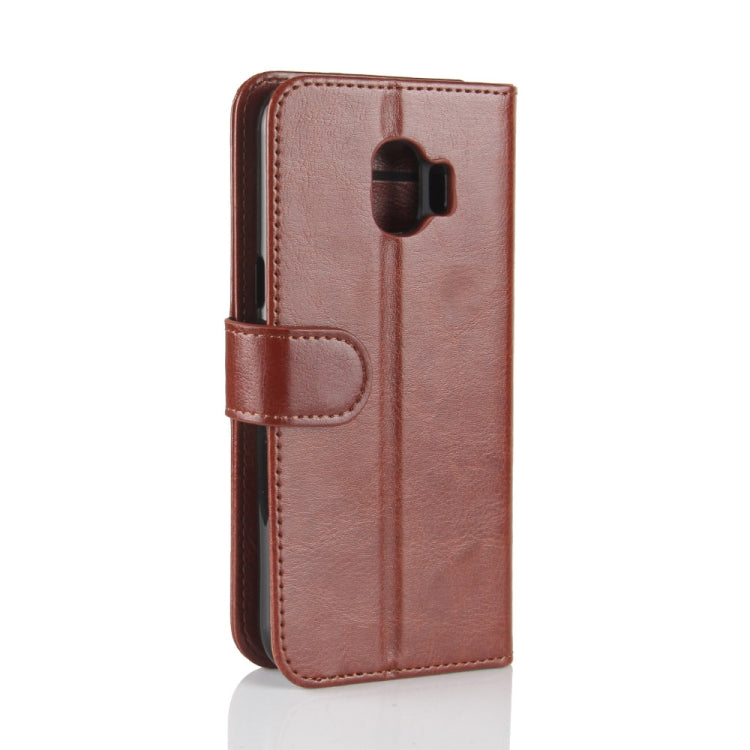 PU + TPU Crazy Horse Texture Horizontal Flip Leather Case for Galaxy J2 Pro (2018), with Wallet & Holder & Card Slots