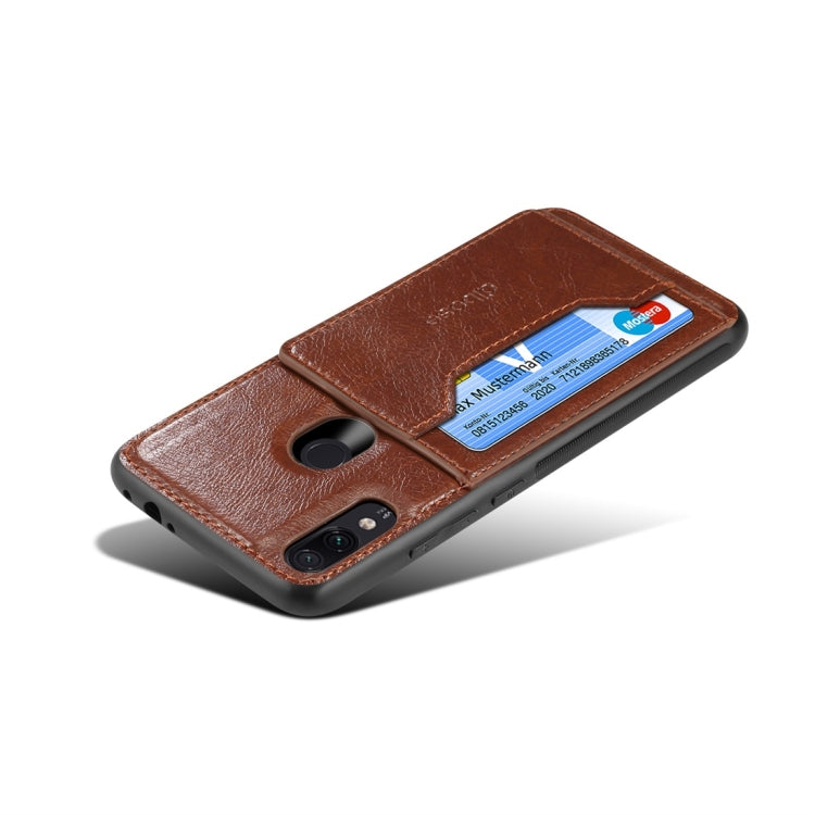 Dibase TPU + PC + PU Crazy Horse Texture Protective Case for Galaxy A30, with Holder & Card Slots