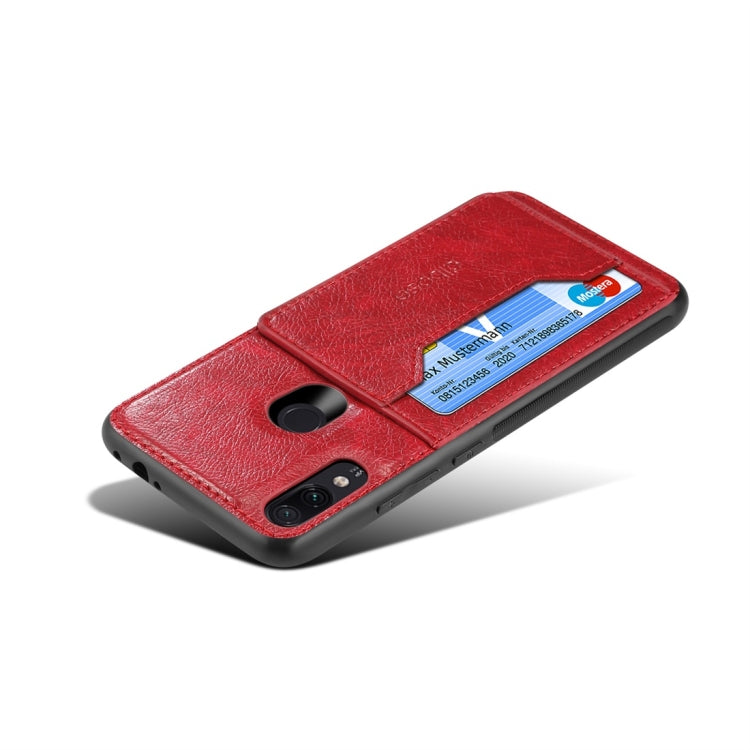 Dibase TPU + PC + PU Crazy Horse Texture Protective Case for Galaxy A30, with Holder & Card Slots