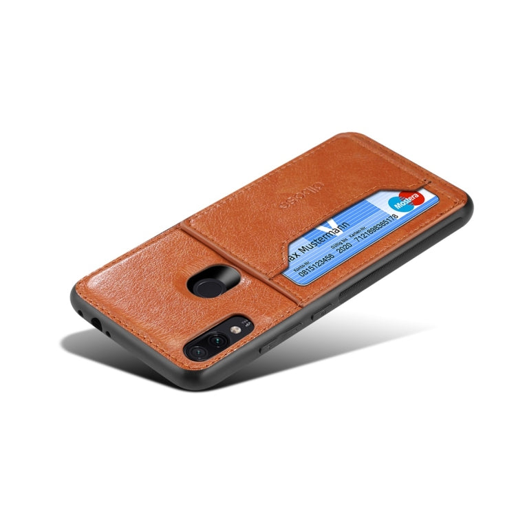 Dibase TPU + PC + PU Crazy Horse Texture Protective Case for Galaxy A30, with Holder & Card Slots