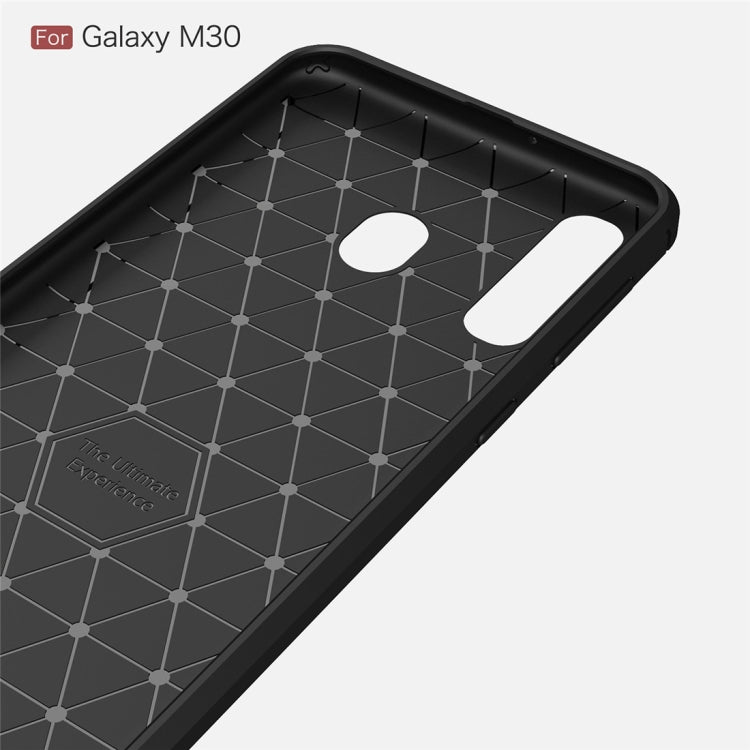 Brushed Texture Carbon Fiber TPU Case for Galaxy M30 (Black)
