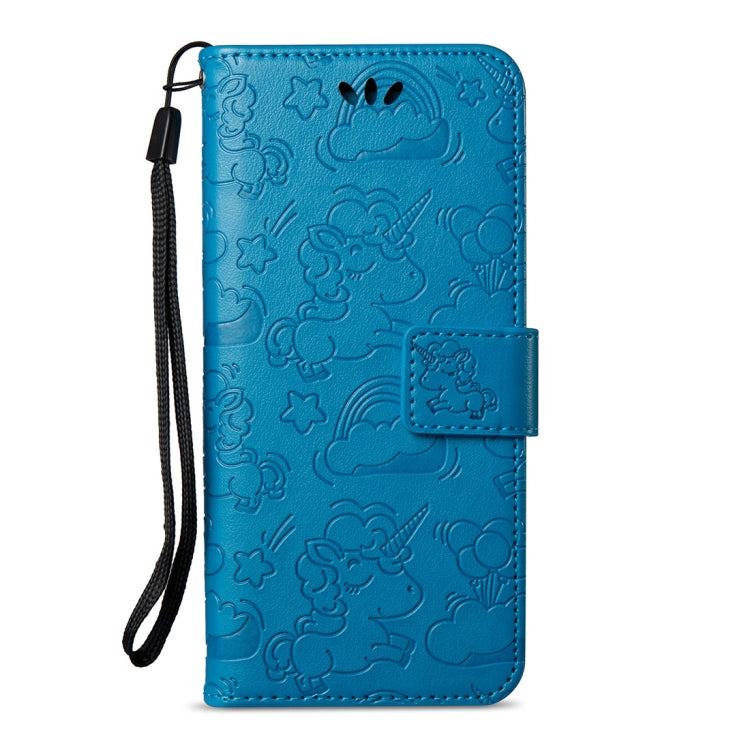For Galaxy S8 Pressed Horse Cloud Print Horizontal Flip Leather Case with Holder & Card Slots & Wallet & Lanyard