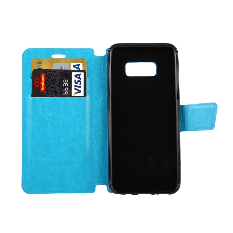 For Galaxy S8 + / G9550 Retro Crazy Horse Texture Horizontal Flip Leather Case with Holder & Card Slots