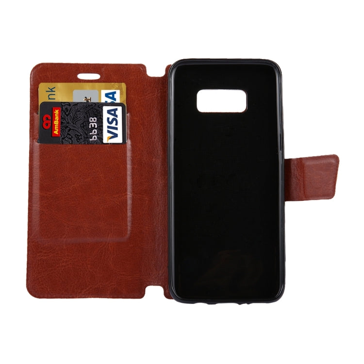 For Galaxy S8 + / G9550 Retro Crazy Horse Texture Horizontal Flip Leather Case with Holder & Card Slots