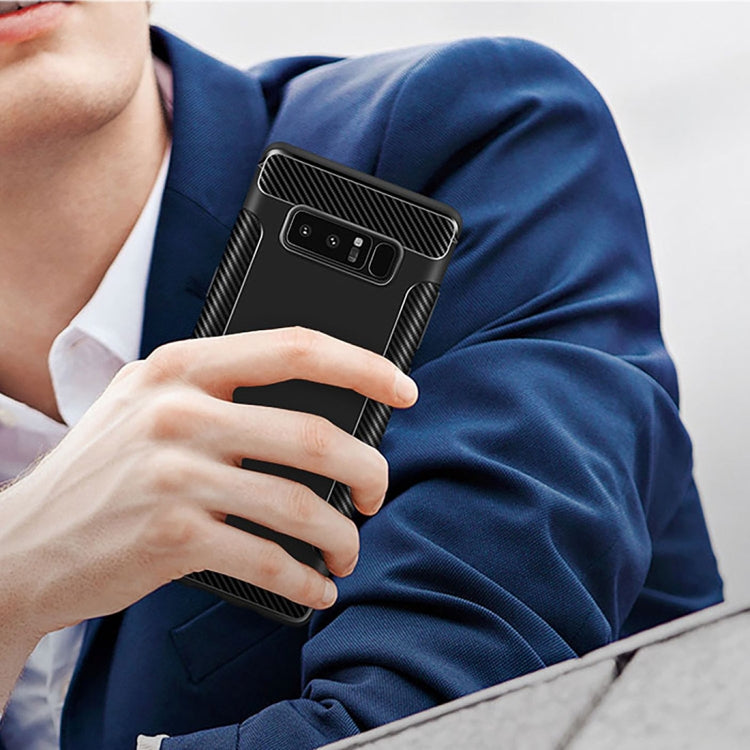 Carbon Fiber Anti-slip TPU Protective Case for Galaxy Note 8