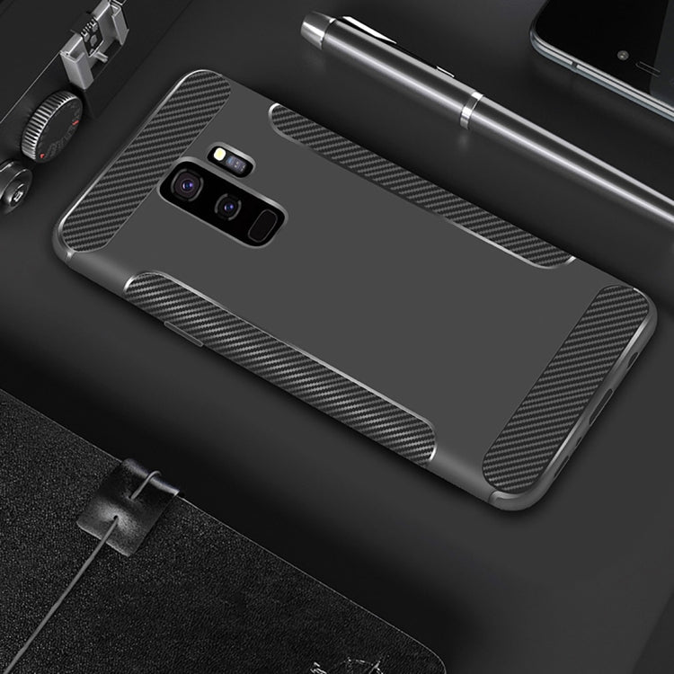 Carbon Fiber Anti-slip TPU Protective Case for Galaxy S9