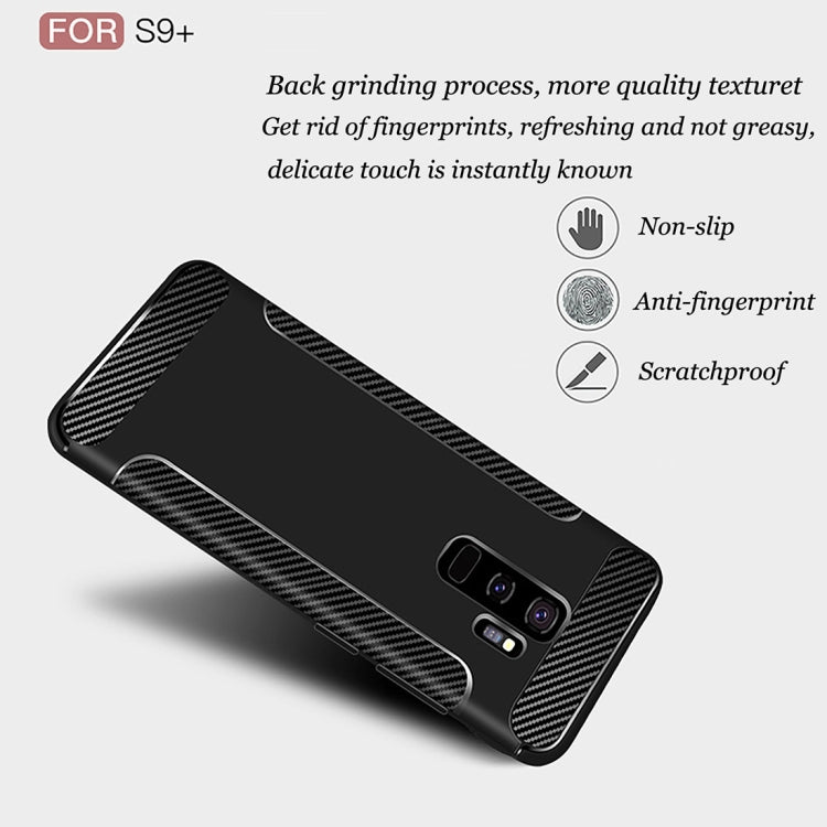 Carbon Fiber Anti-slip TPU Protective Case for Galaxy S9+