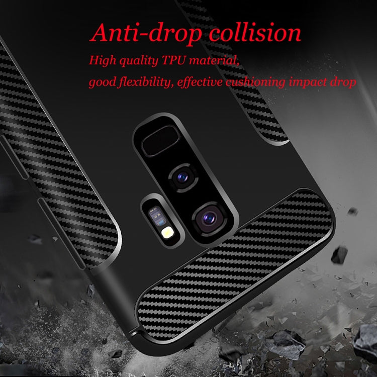 Carbon Fiber Anti-slip TPU Protective Case for Galaxy S9+