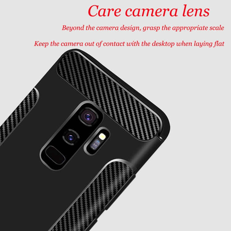 Carbon Fiber Anti-slip TPU Protective Case for Galaxy S9+