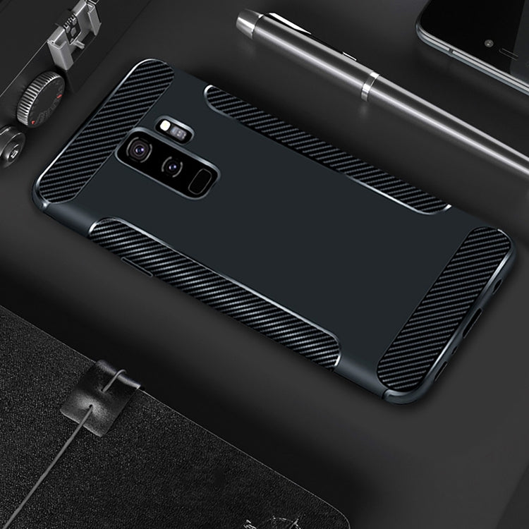 Carbon Fiber Anti-slip TPU Protective Case for Galaxy S9+